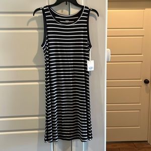 Black and white tank dress